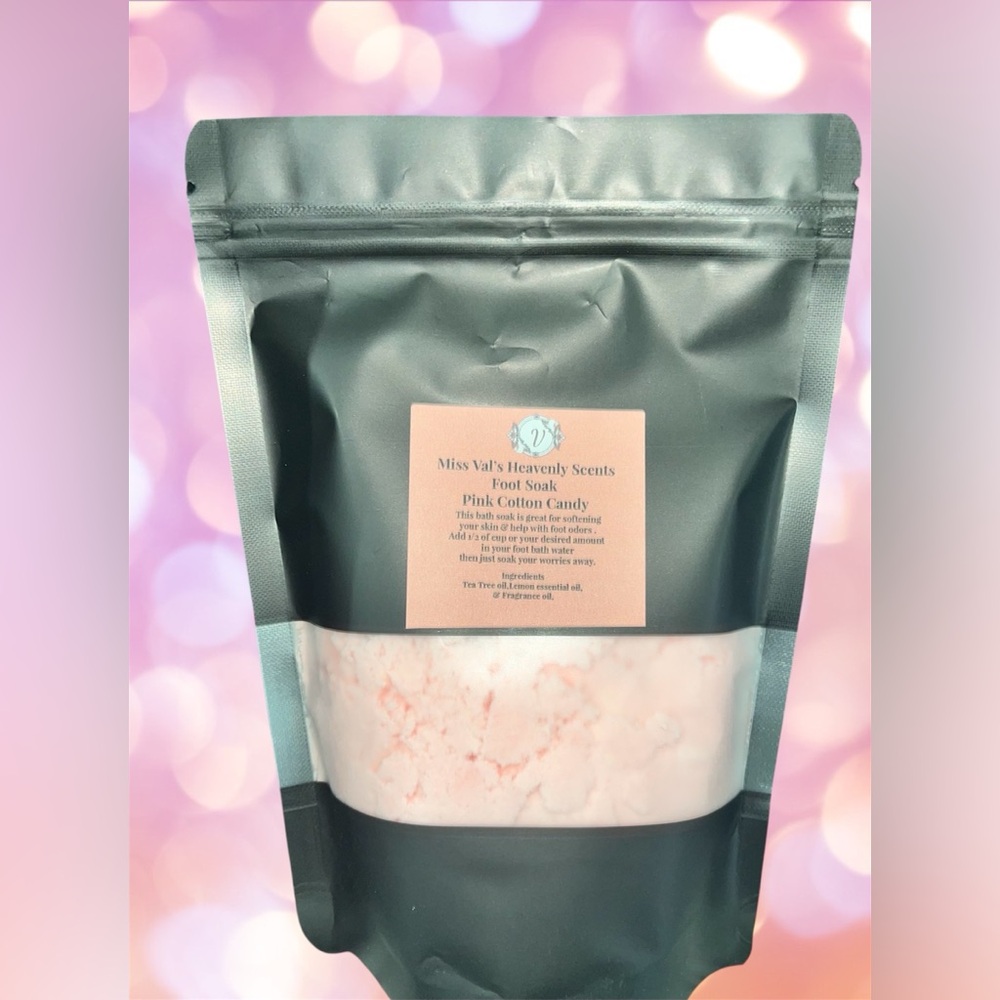 🔵Cotton Candy Foot Soak Handmade With Love 15oz Miss Val’s Heavenly Scent